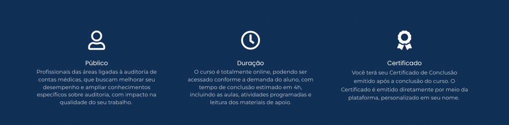 cursos auditoria de contas médicas